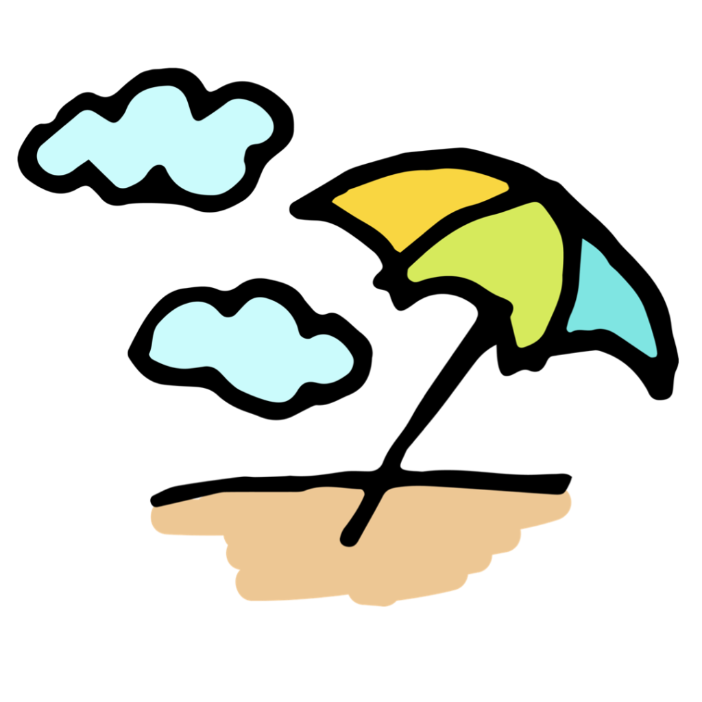 Beach umbrella graphic