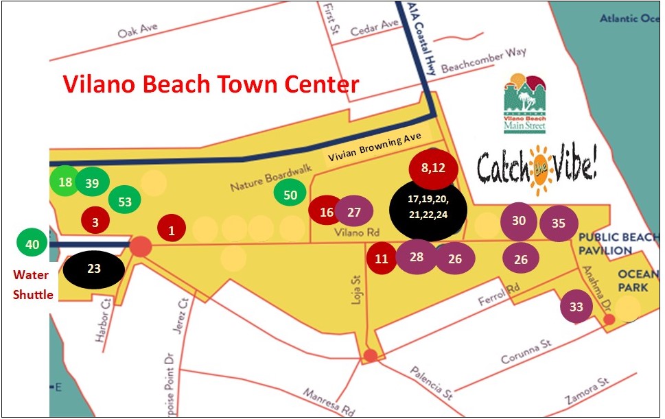 Vilano Beach Town Center Map.